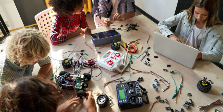 group of multiracial schoolkids at stem class buil 2023 11 27 05 06 57 utc 1024x514 1 768x386